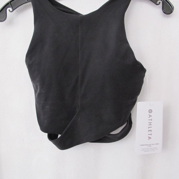 NWT Athleta Conscious Cut Out Crop Sports Bra - Picture 2 of 11